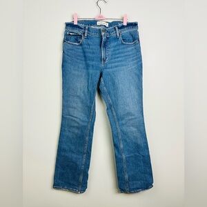 Abercrombie & Fitch Blue Straight Leg Distressed Denim Jeans Size 29